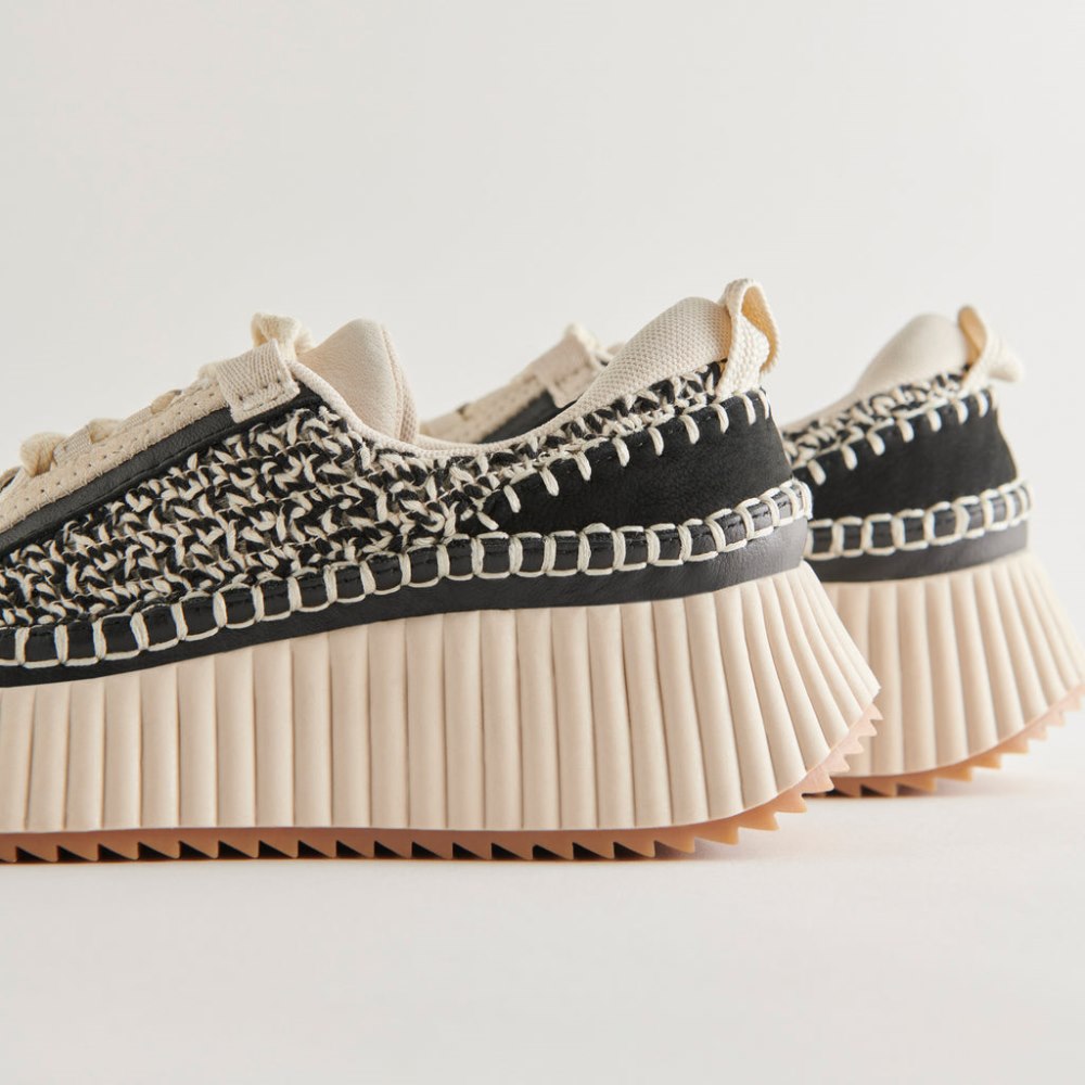Dolce Vita Dolen Sneakers White Black Woven