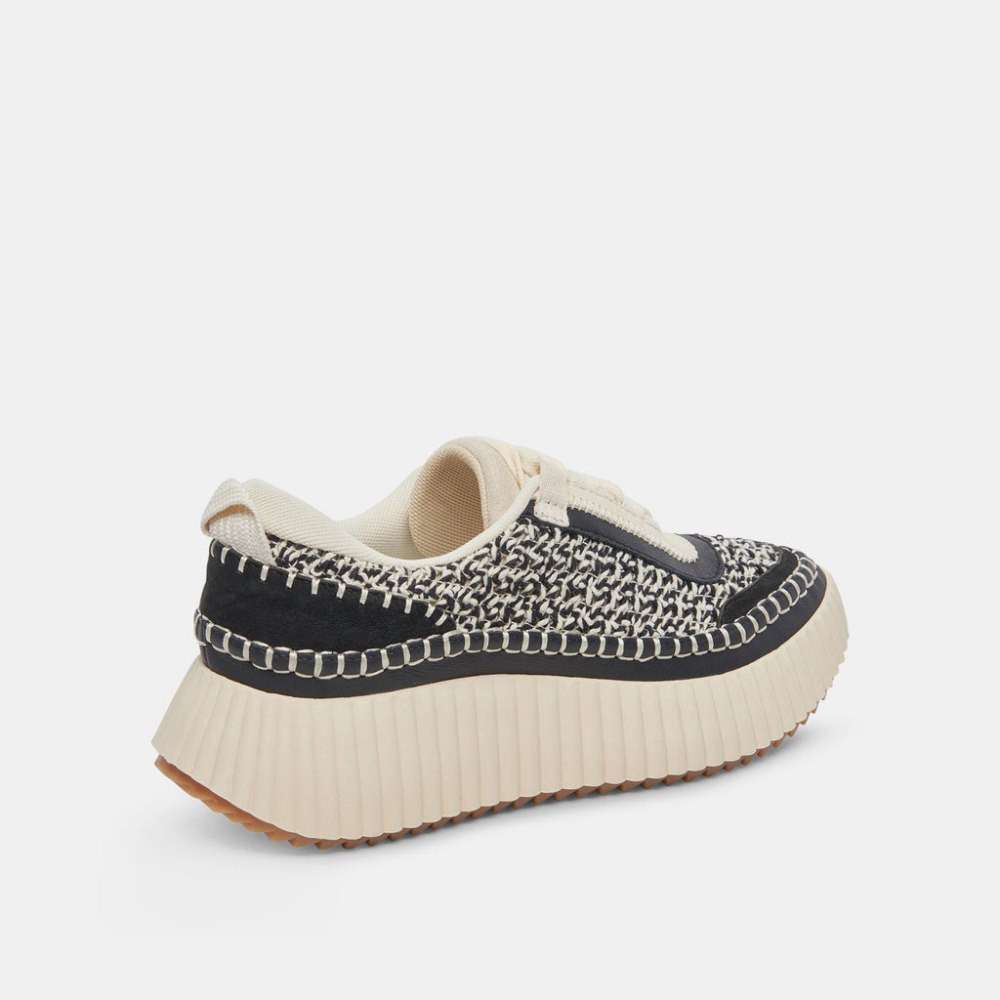 Dolce Vita Dolen Sneakers White Black Woven