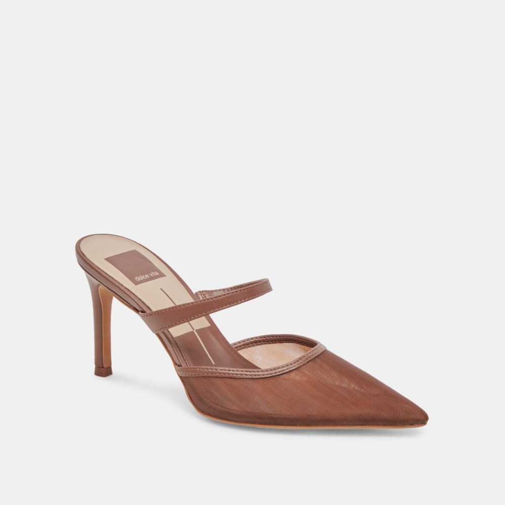 Dolce Vita Katik Heels Espresso Mesh