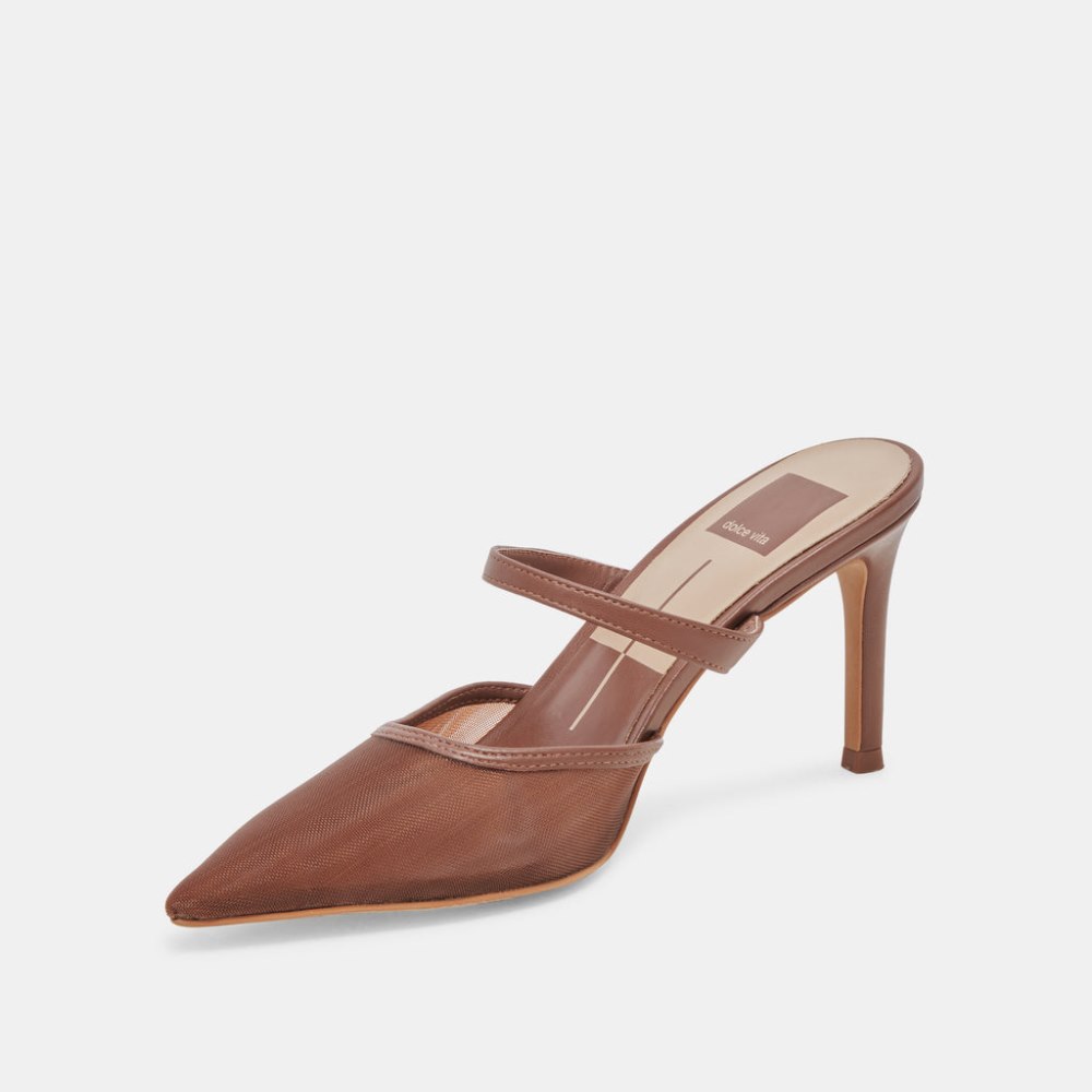 Dolce Vita Katik Heels Espresso Mesh