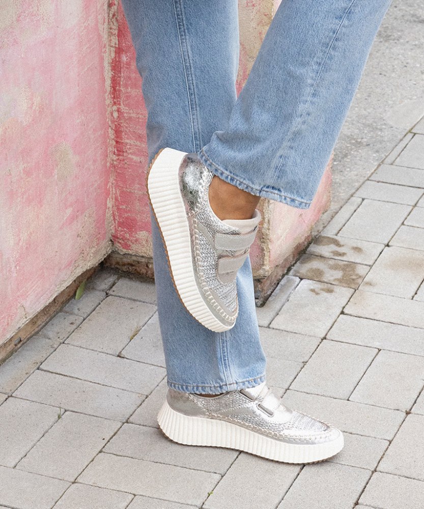 Dolce Vita Demo Sneakers Silver Knit