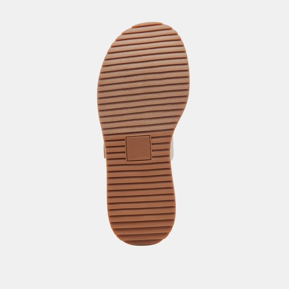 Dolce Vita Rysha Sandals Light Gold Crinkle Patent