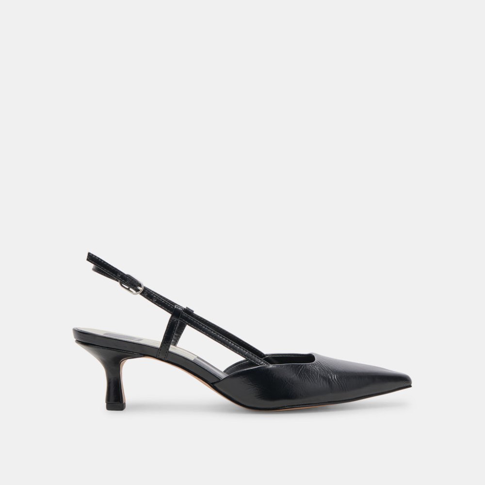 Dolce Vita Odela Heels Midnight Crinkle Patent
