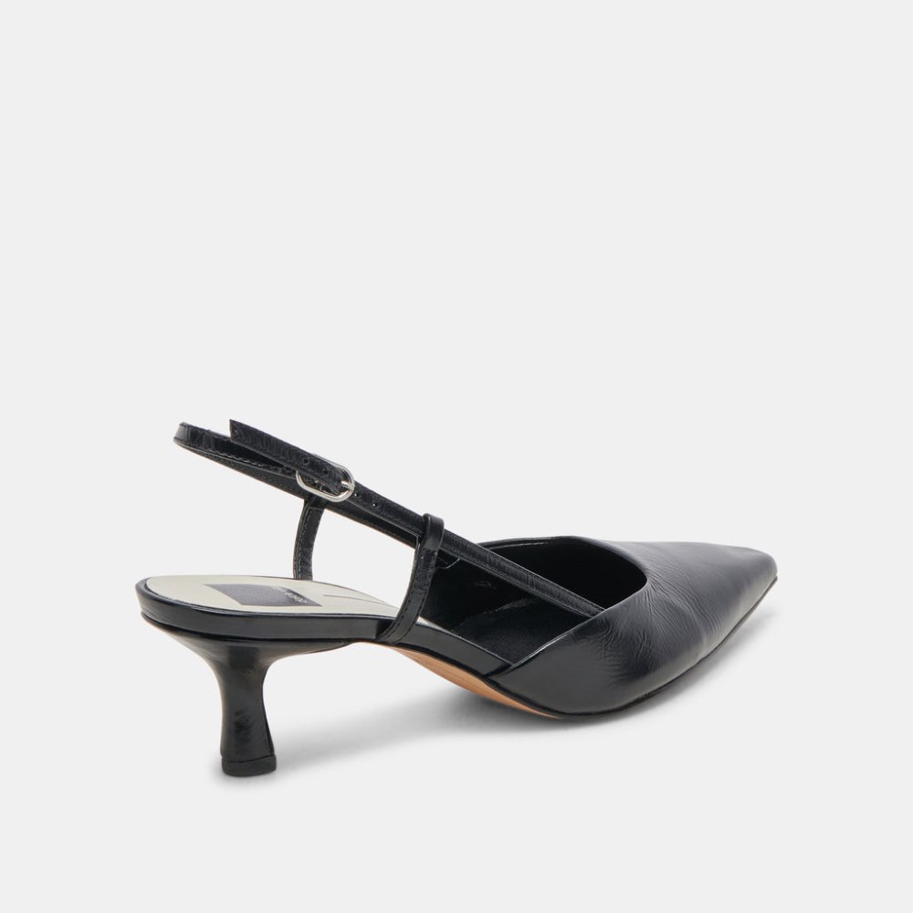 Dolce Vita Odela Heels Midnight Crinkle Patent