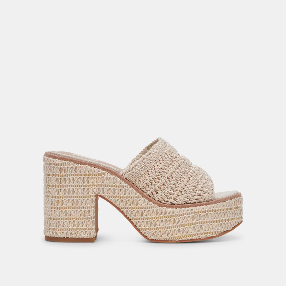 Dolce Vita Ladin Heels Ivory Woven