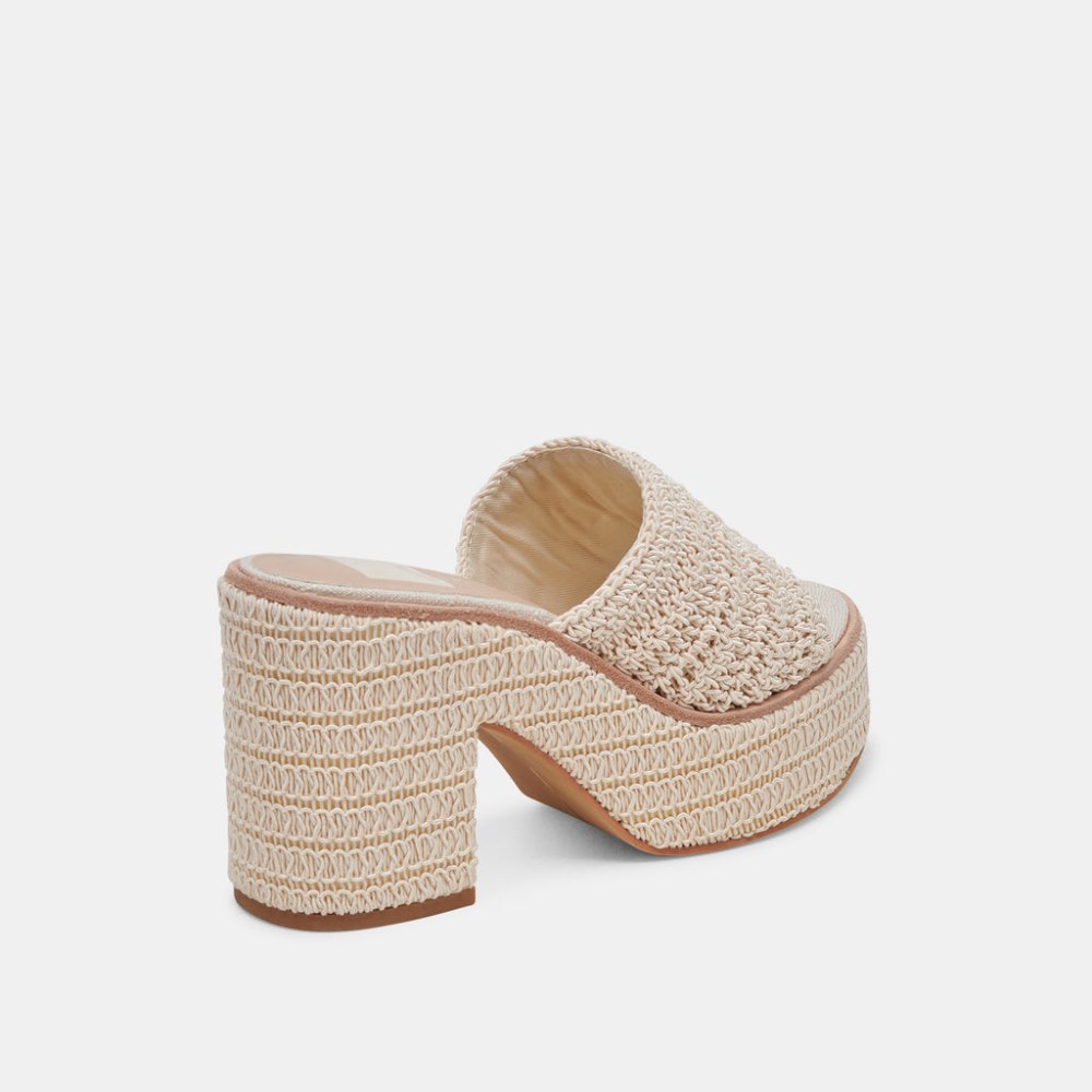 Dolce Vita Ladin Heels Ivory Woven