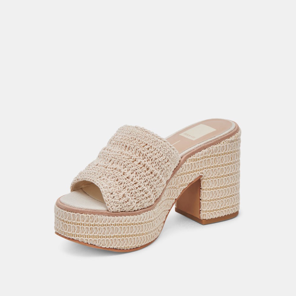Dolce Vita Ladin Heels Ivory Woven