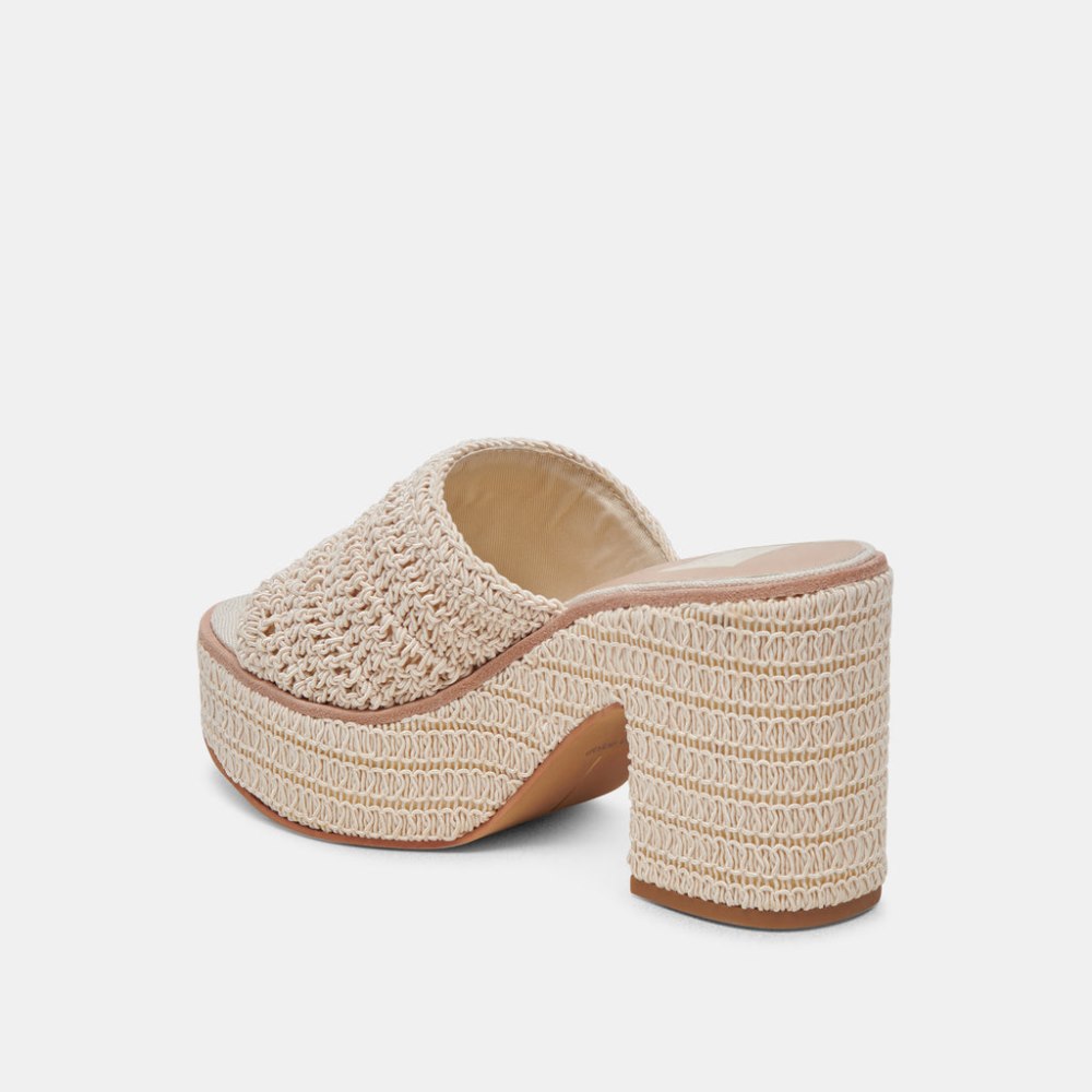 Dolce Vita Ladin Heels Ivory Woven