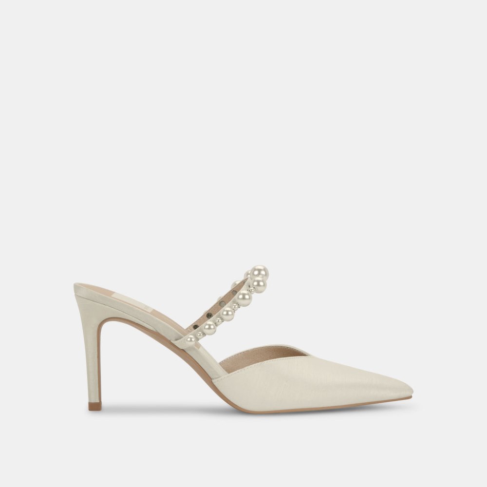 Dolce Vita Kanika Pearl Wide Heels Vanilla Pearls