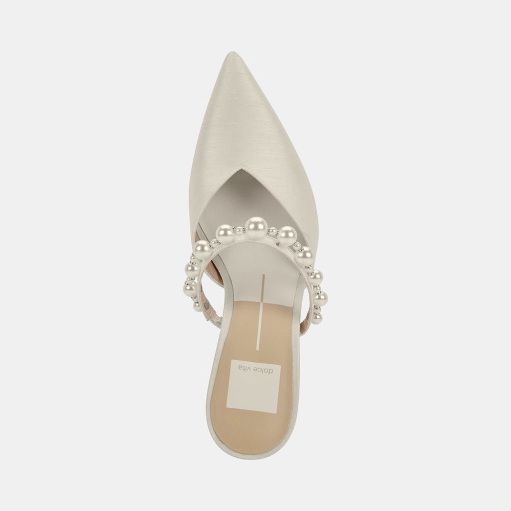 Dolce Vita Kanika Pearl Wide Heels Vanilla Pearls