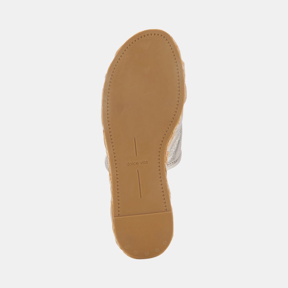 Dolce Vita Pablos Sandals Light Gold Metallic Leather