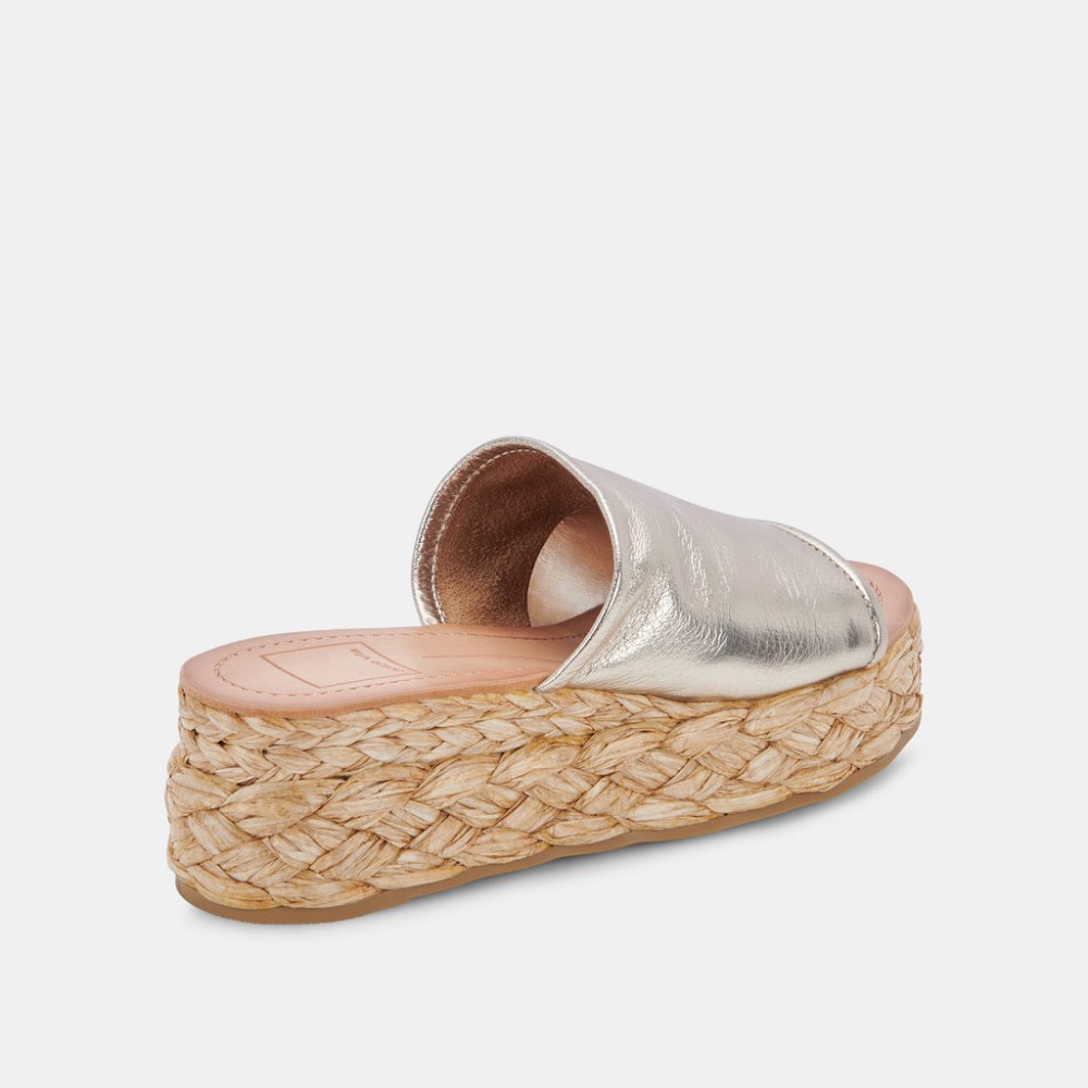 Dolce Vita Pablos Sandals Light Gold Metallic Leather