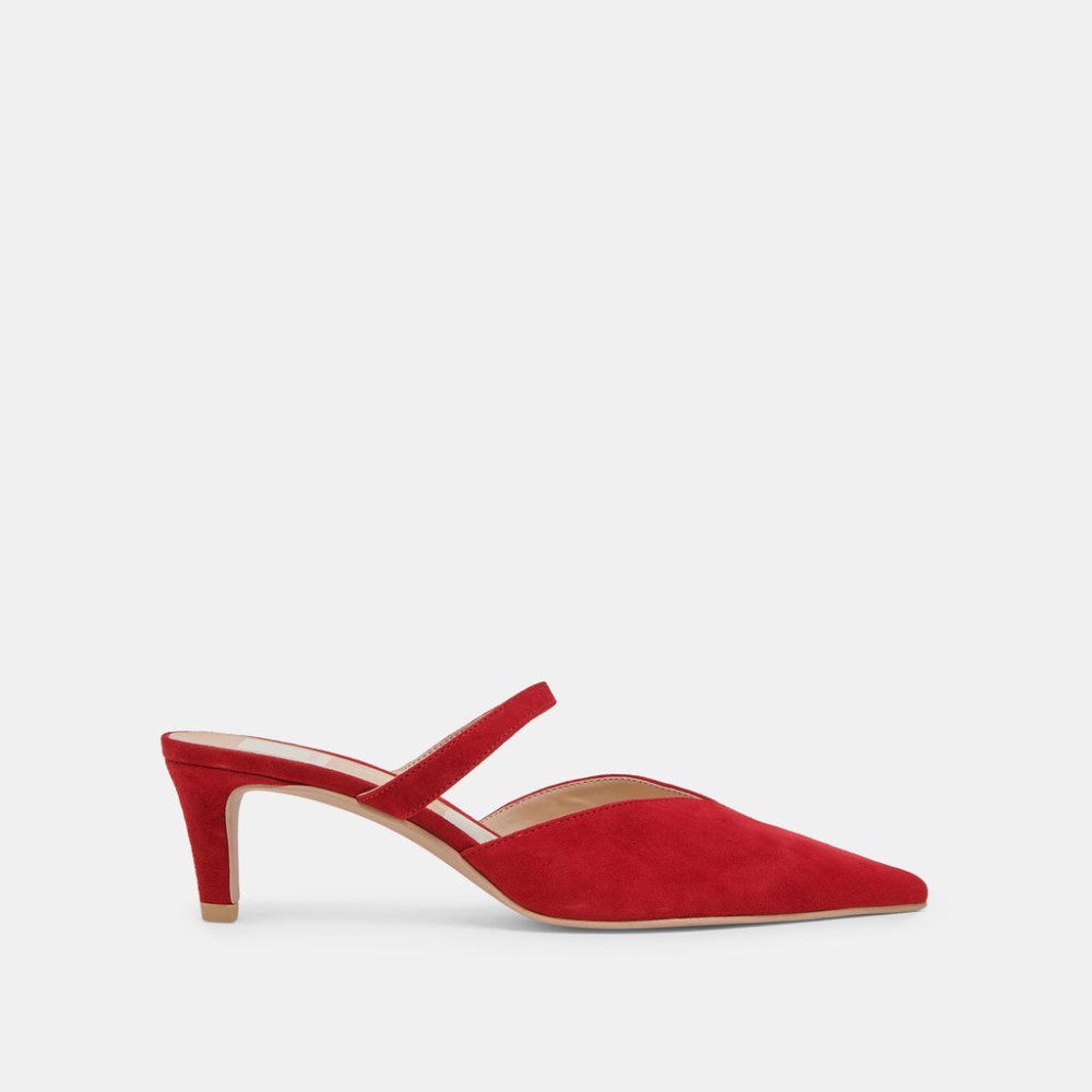 Dolce Vita Kanika Mid Heels Crimson Suede