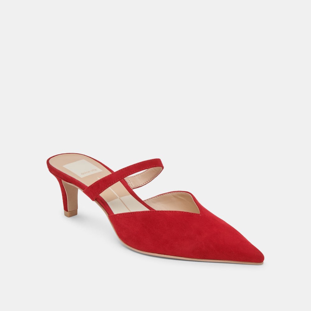 Dolce Vita Kanika Mid Heels Crimson Suede