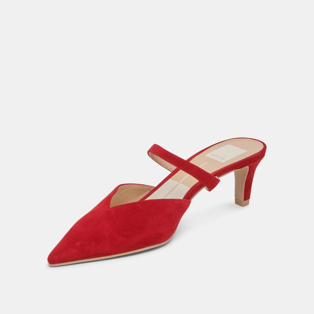 Dolce Vita Kanika Mid Heels Crimson Suede
