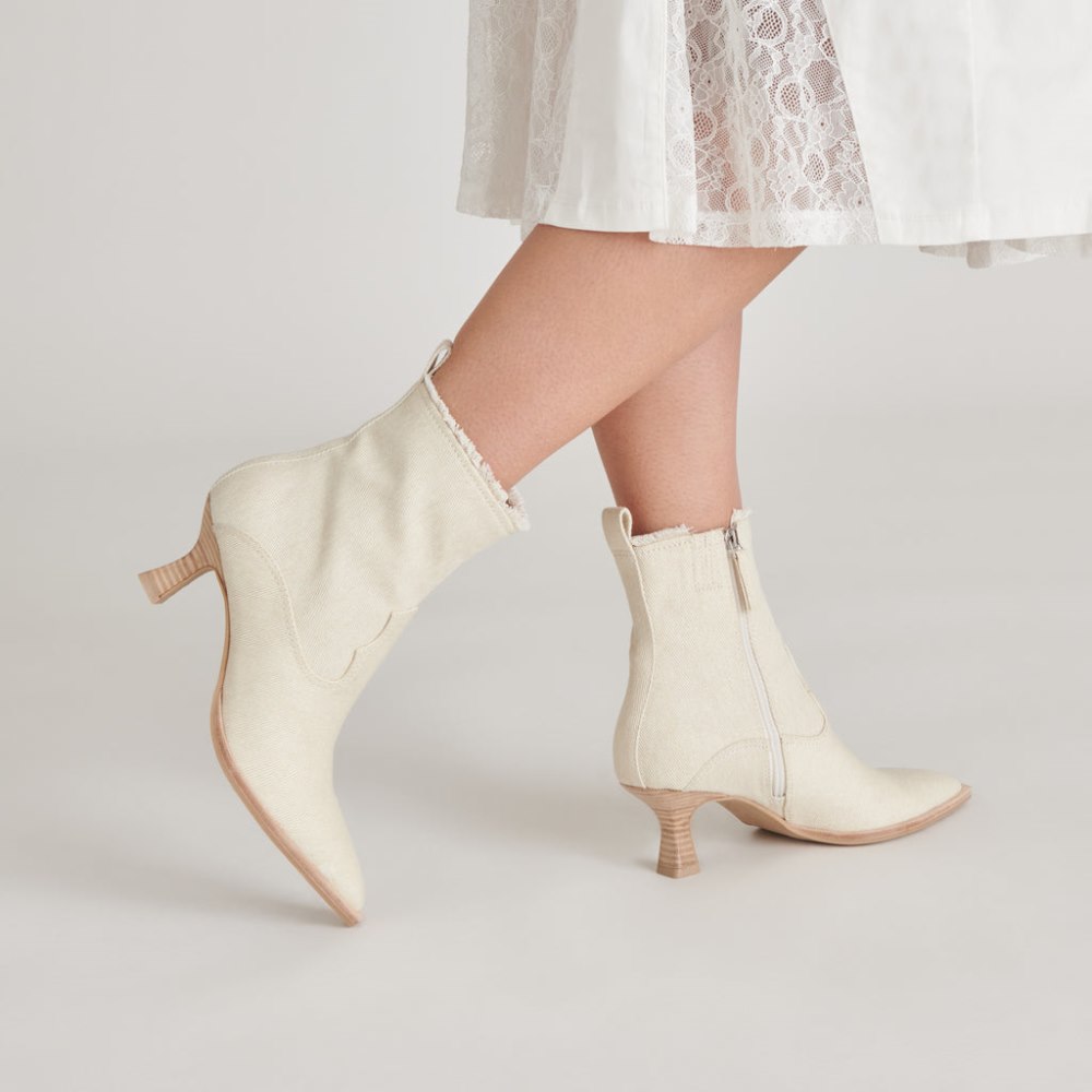 Dolce Vita Austin Boots Ivory Denim