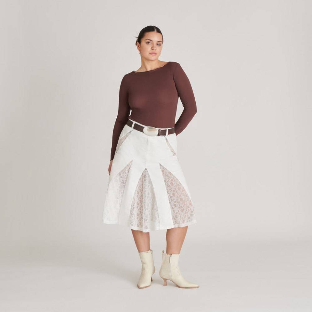 Dolce Vita Austin Boots Ivory Denim