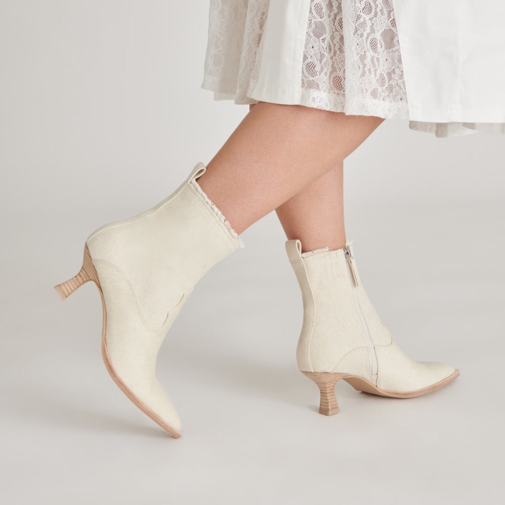 Dolce Vita Austin Boots Ivory Denim