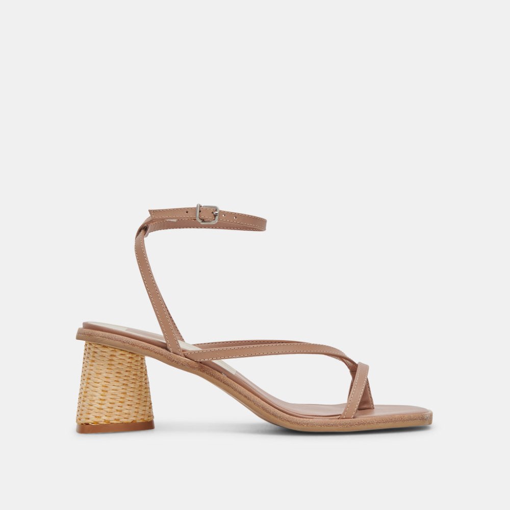 Dolce Vita Banita Wide Sandals Cafe Leather