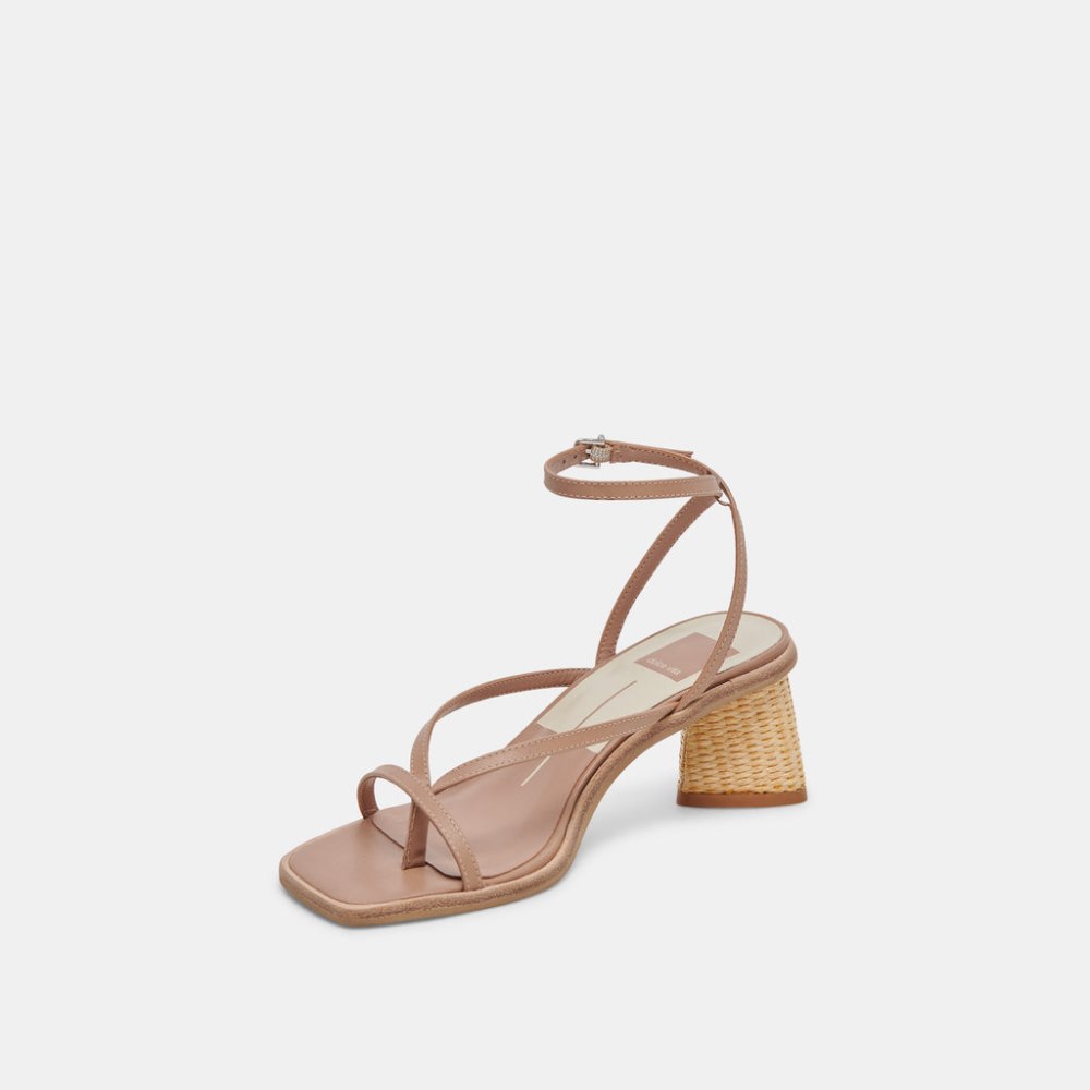 Dolce Vita Banita Wide Sandals Cafe Leather