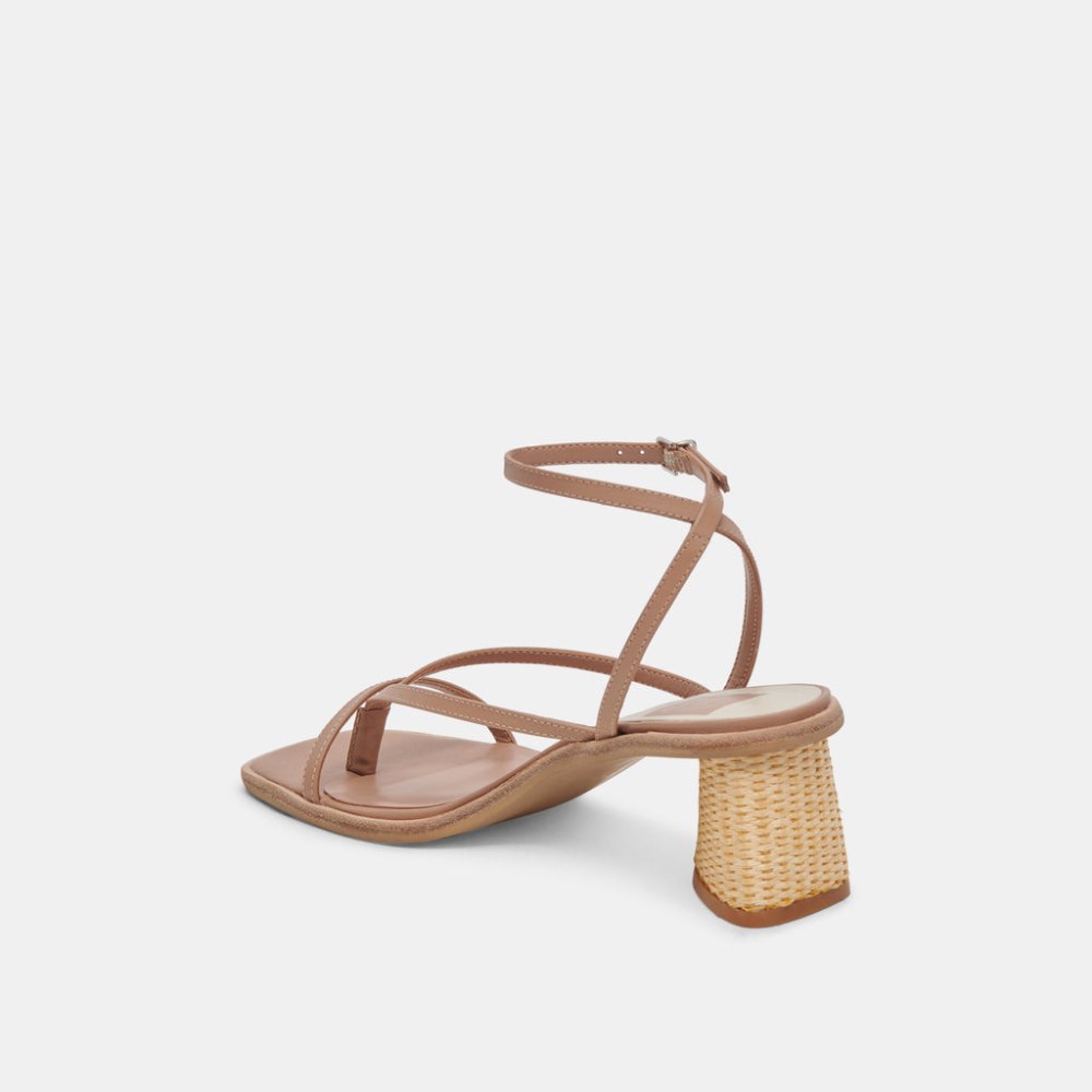 Dolce Vita Banita Wide Sandals Cafe Leather