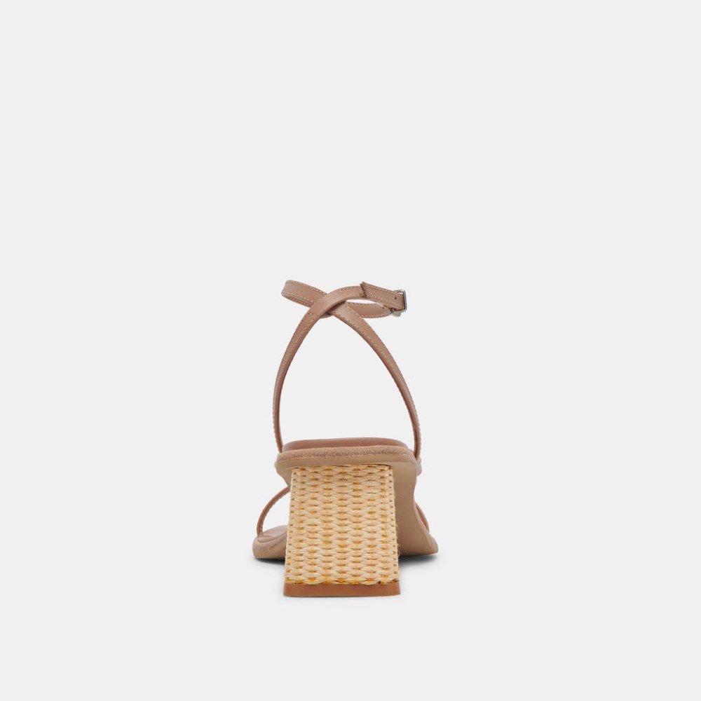 Dolce Vita Banita Wide Sandals Cafe Leather