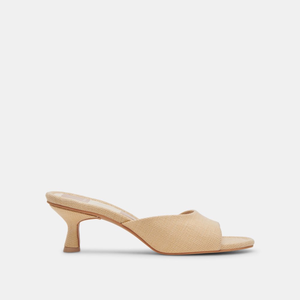 Dolce Vita Macoy Heels Lt Natural Raffia