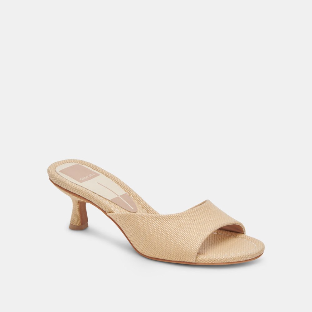 Dolce Vita Macoy Heels Lt Natural Raffia