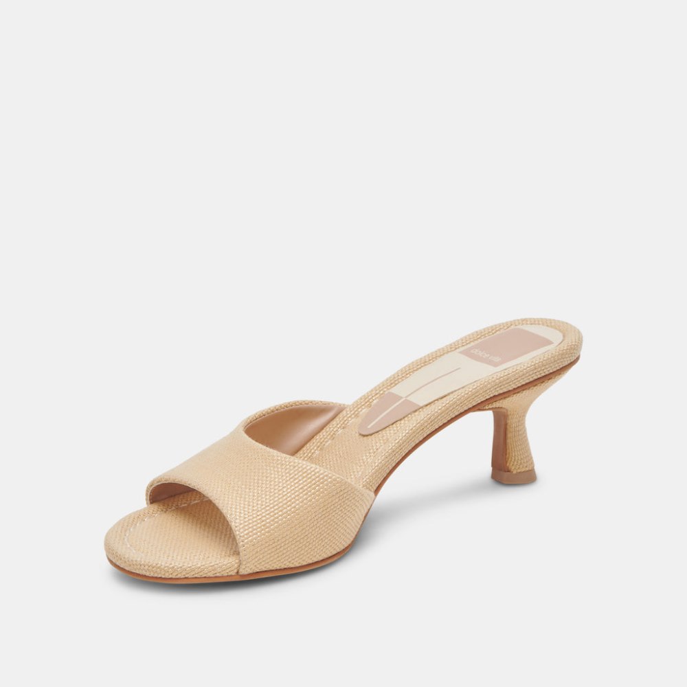 Dolce Vita Macoy Heels Lt Natural Raffia