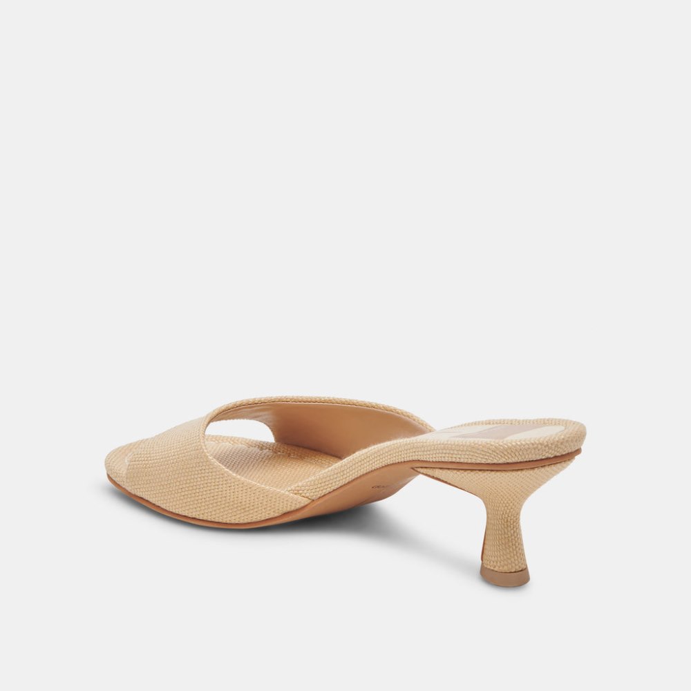 Dolce Vita Macoy Heels Lt Natural Raffia