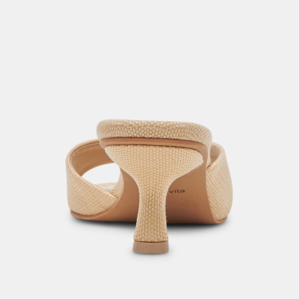 Dolce Vita Macoy Heels Lt Natural Raffia