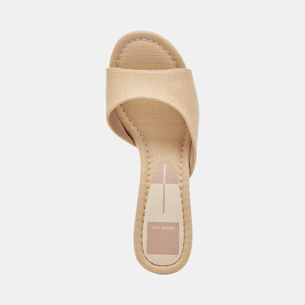 Dolce Vita Macoy Heels Lt Natural Raffia