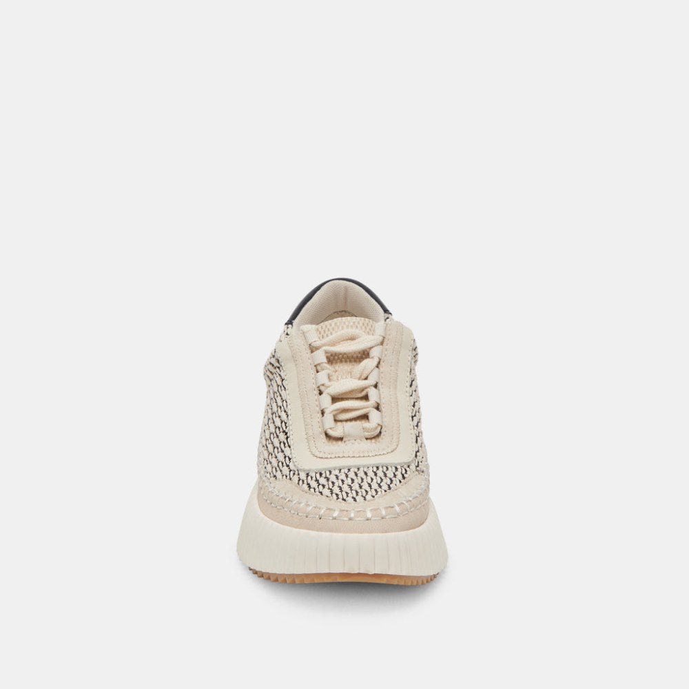 Dolce Vita Dolen Sneakers Black Natural Raffia