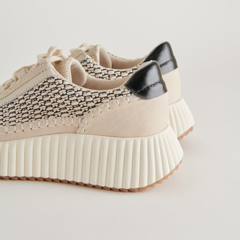 Dolce Vita Dolen Sneakers Black Natural Raffia