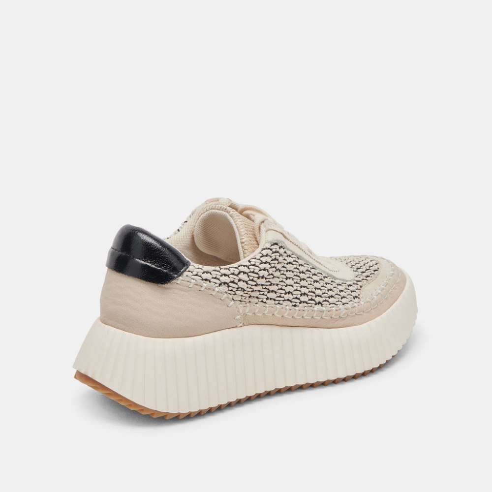 Dolce Vita Dolen Sneakers Black Natural Raffia