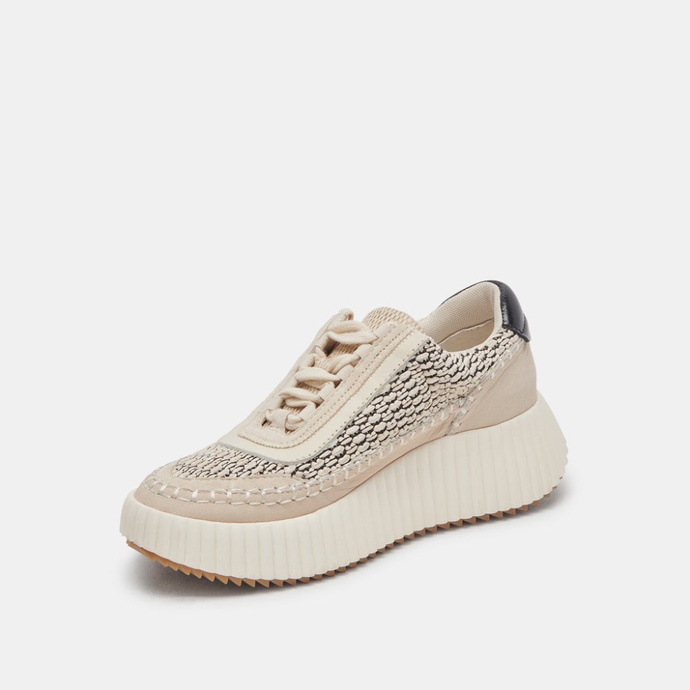 Dolce Vita Dolen Sneakers Black Natural Raffia