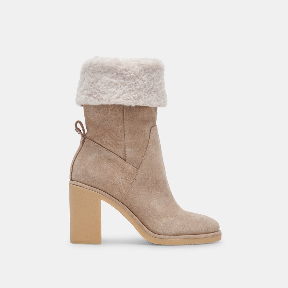 Dolce Vita Caddie Plush Boots Almond Suede