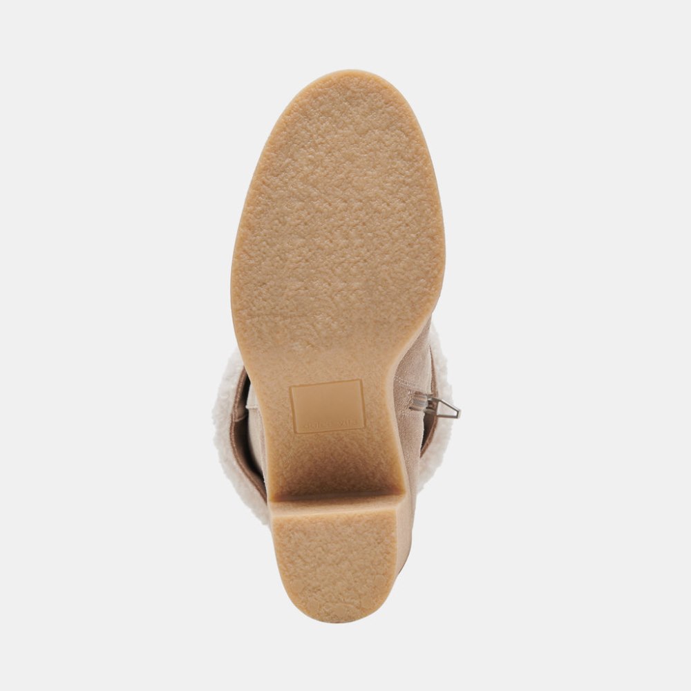 Dolce Vita Caddie Plush Boots Almond Suede