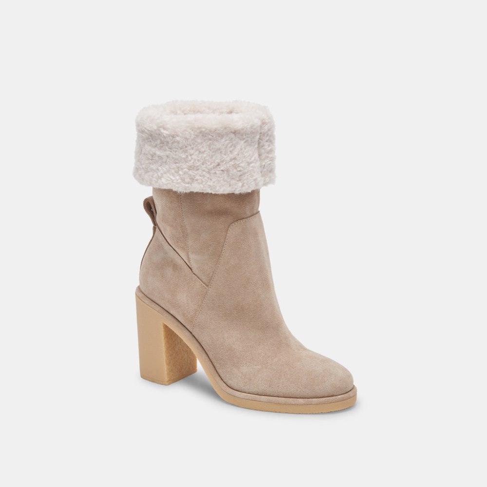 Dolce Vita Caddie Plush Boots Almond Suede