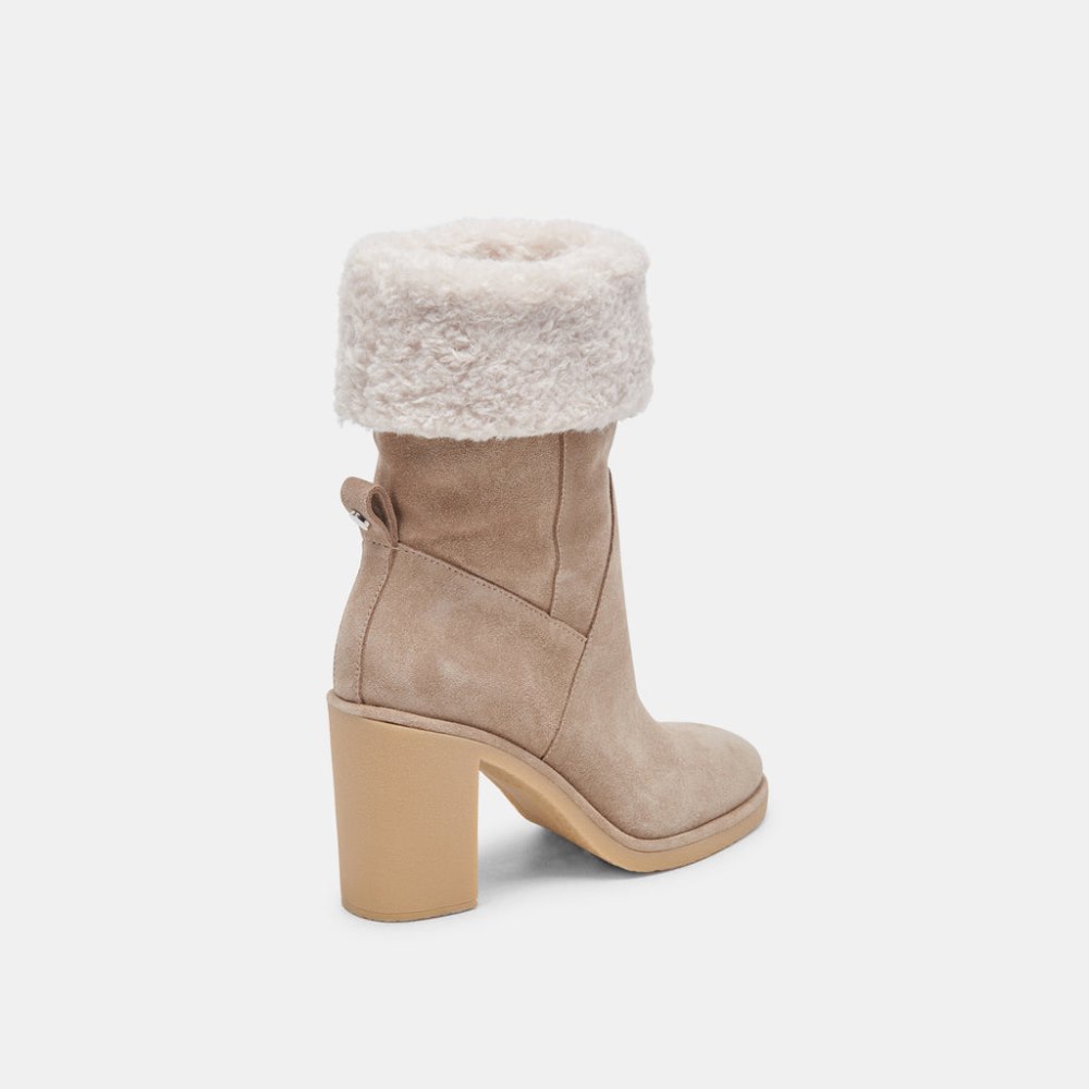 Dolce Vita Caddie Plush Boots Almond Suede