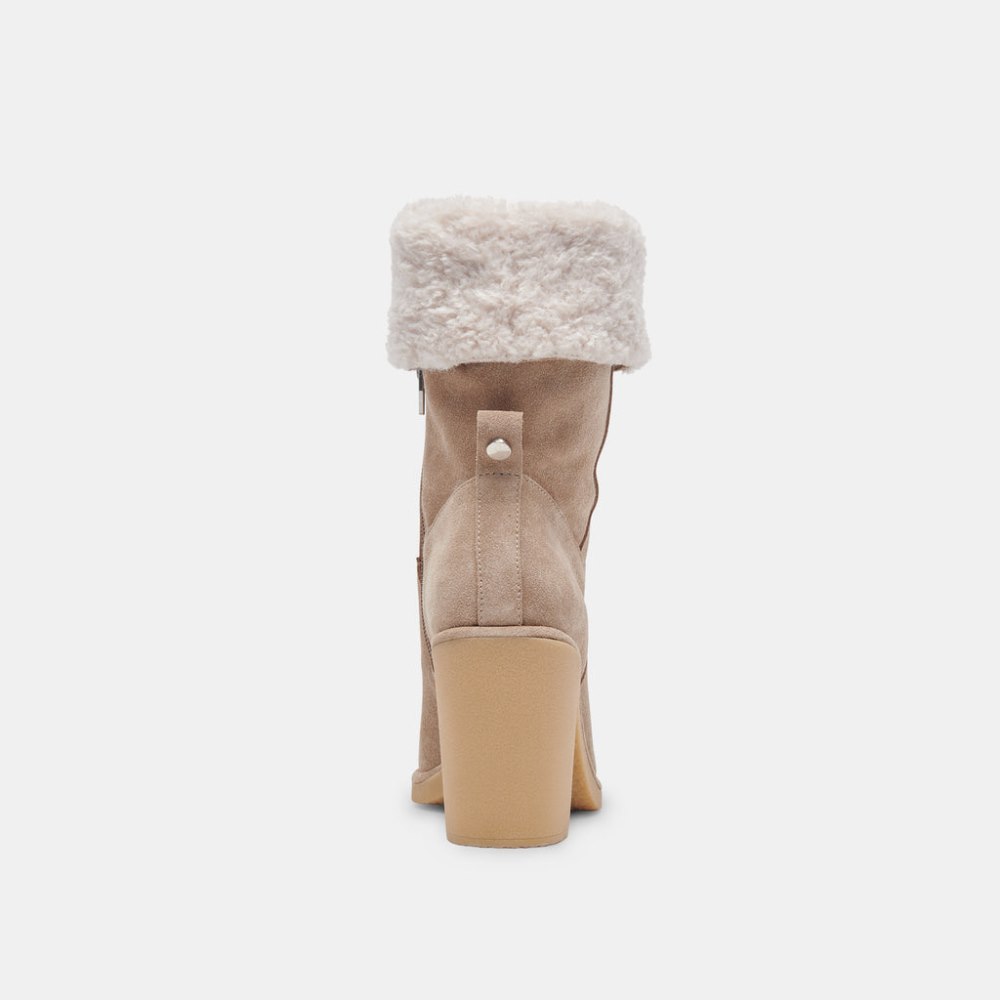 Dolce Vita Caddie Plush Boots Almond Suede