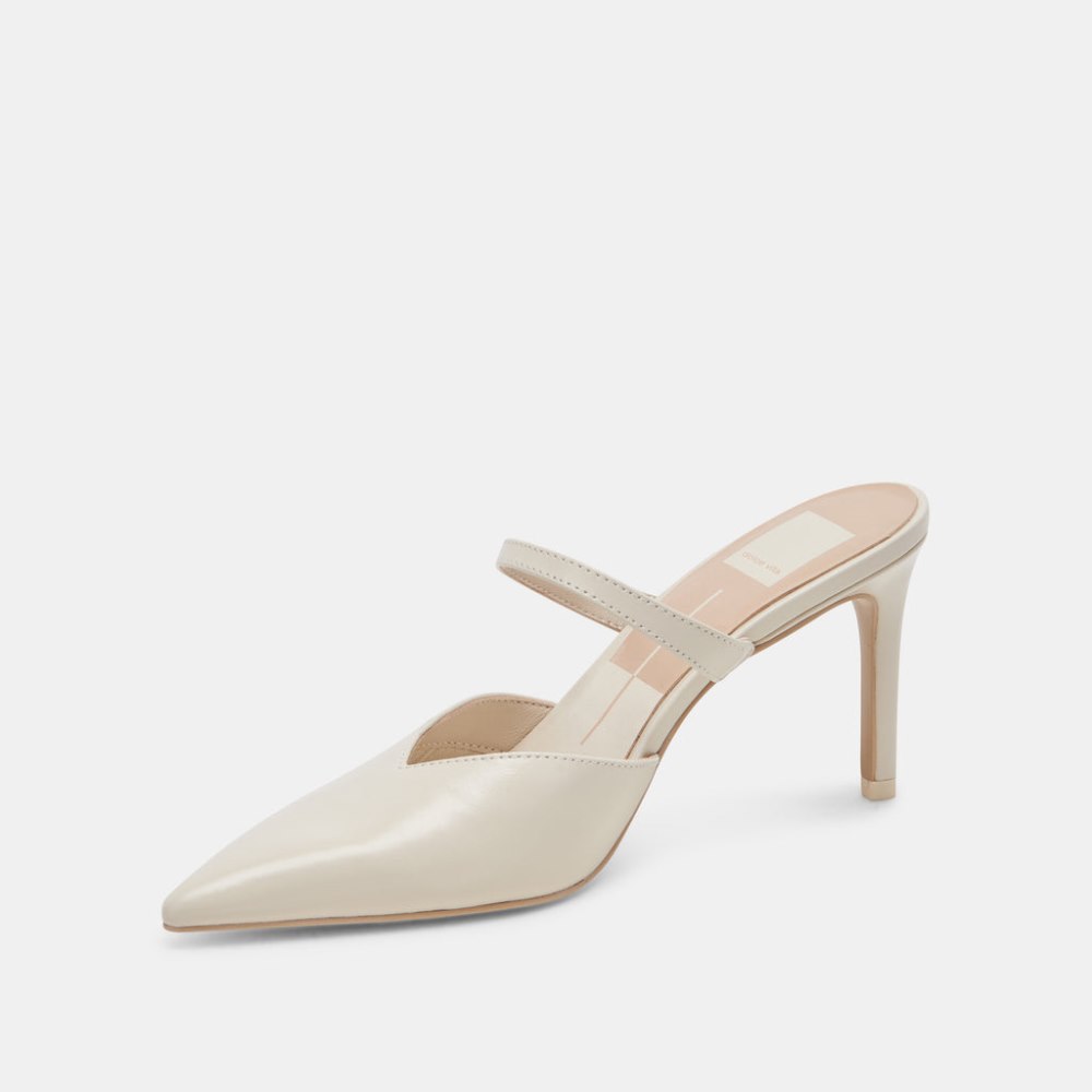 Dolce Vita Kanika Heels White Crinkle Patent