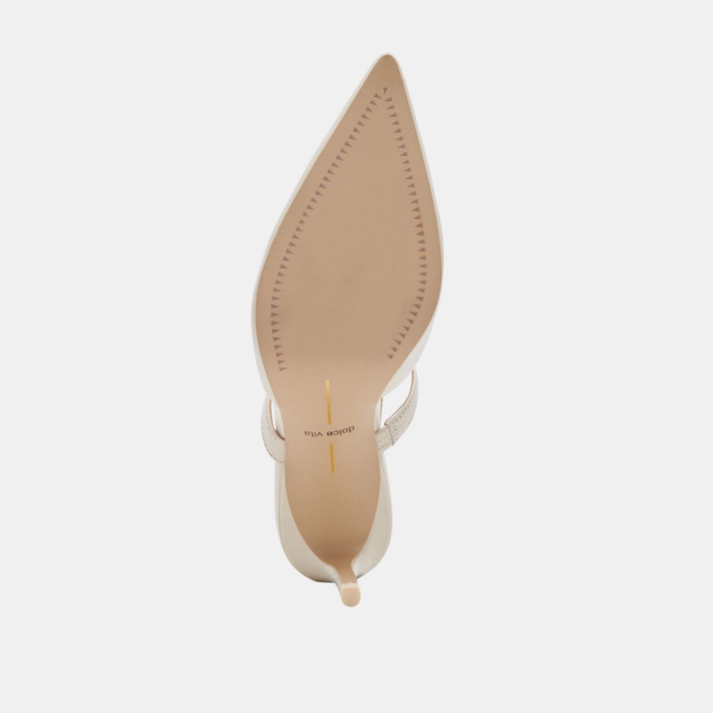 Dolce Vita Kanika Heels White Crinkle Patent