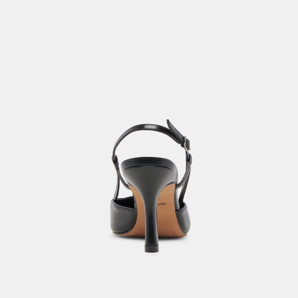 Dolce Vita Kim Heels Midnight Crinkle Patent