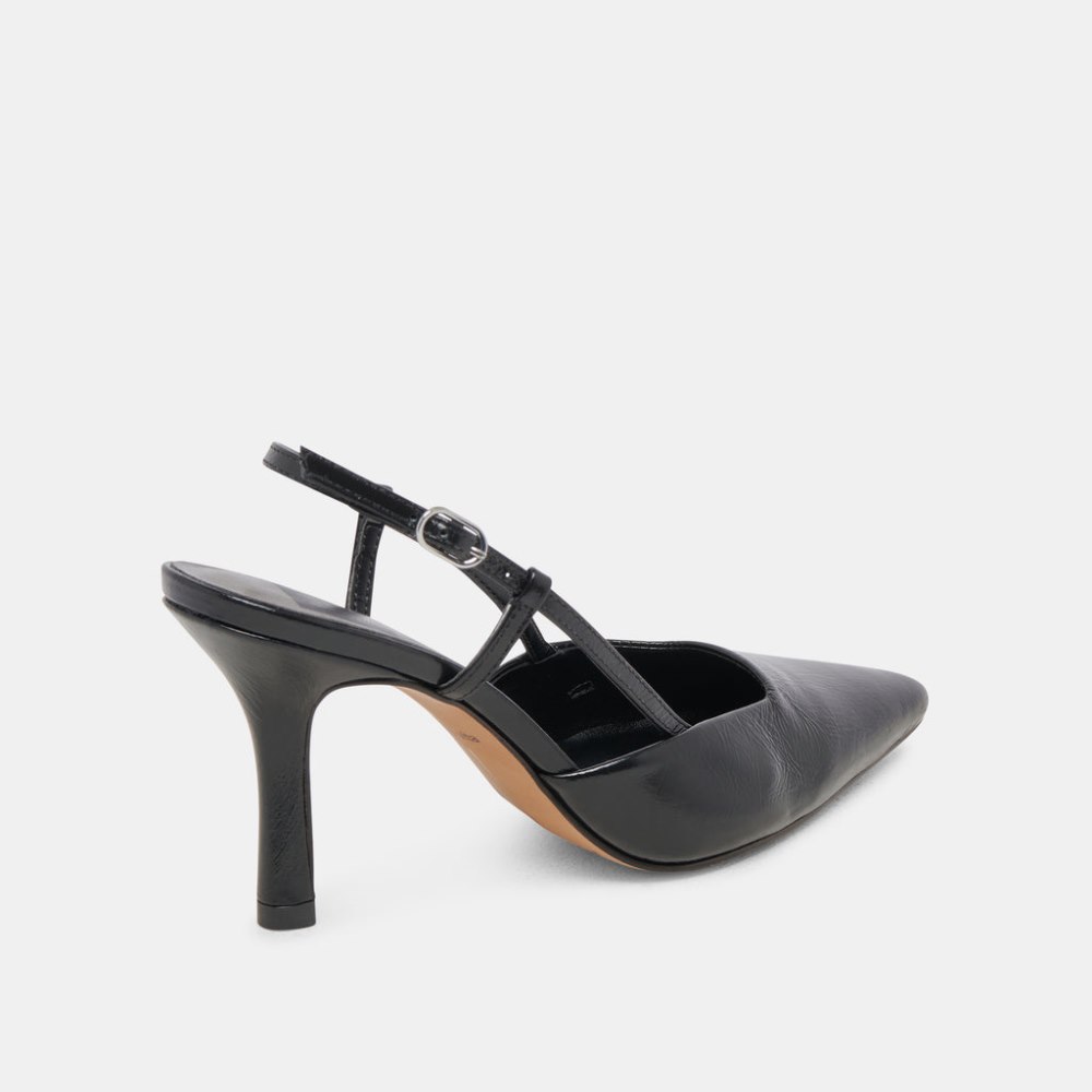 Dolce Vita Kim Heels Midnight Crinkle Patent