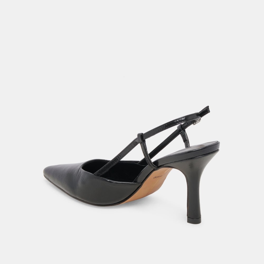 Dolce Vita Kim Heels Midnight Crinkle Patent