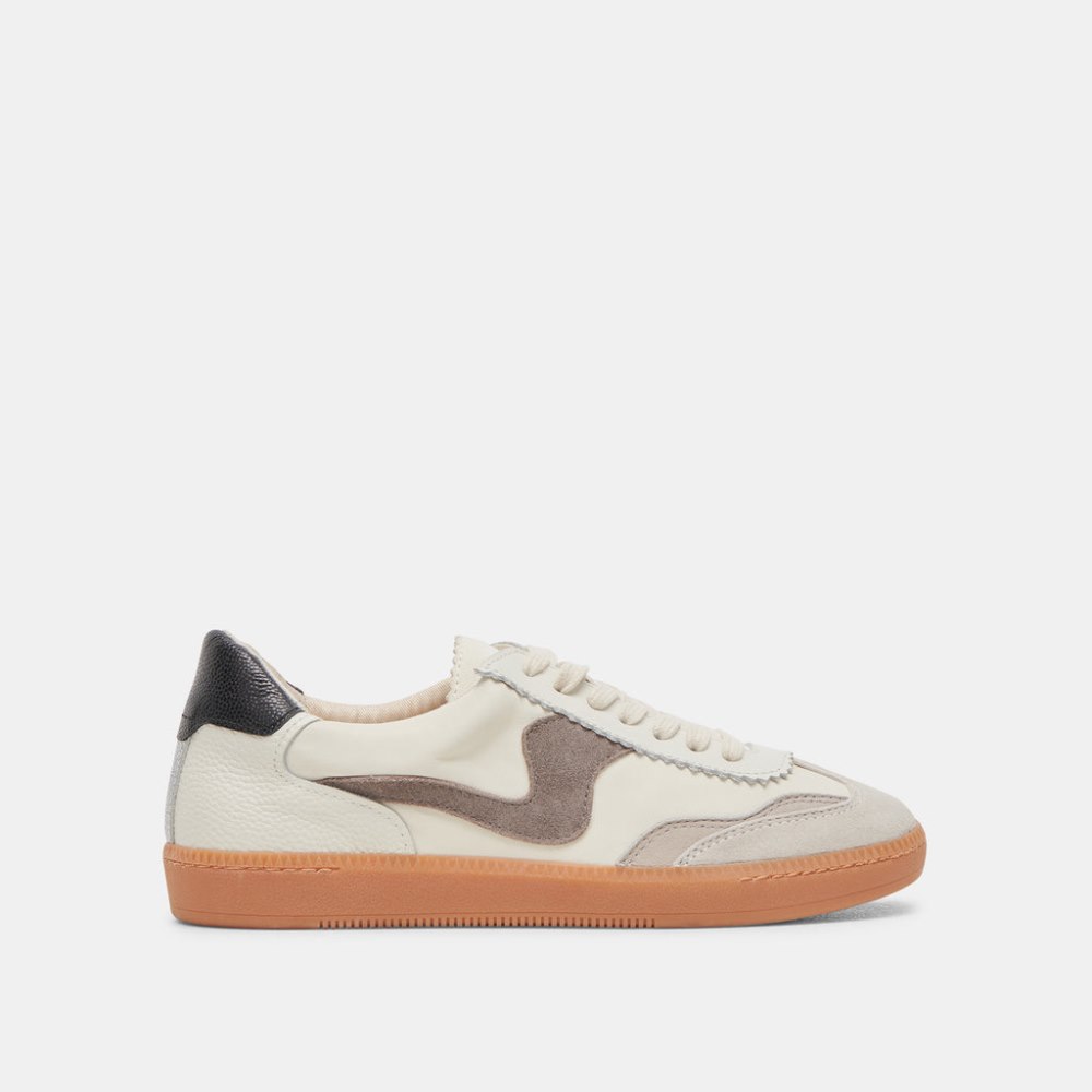 Dolce Vita Notice Sneakers White Grey Leather