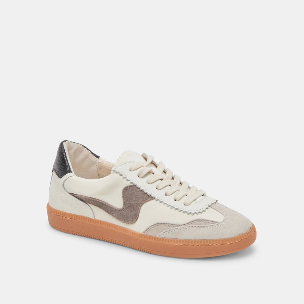 Dolce Vita Notice Sneakers White Grey Leather
