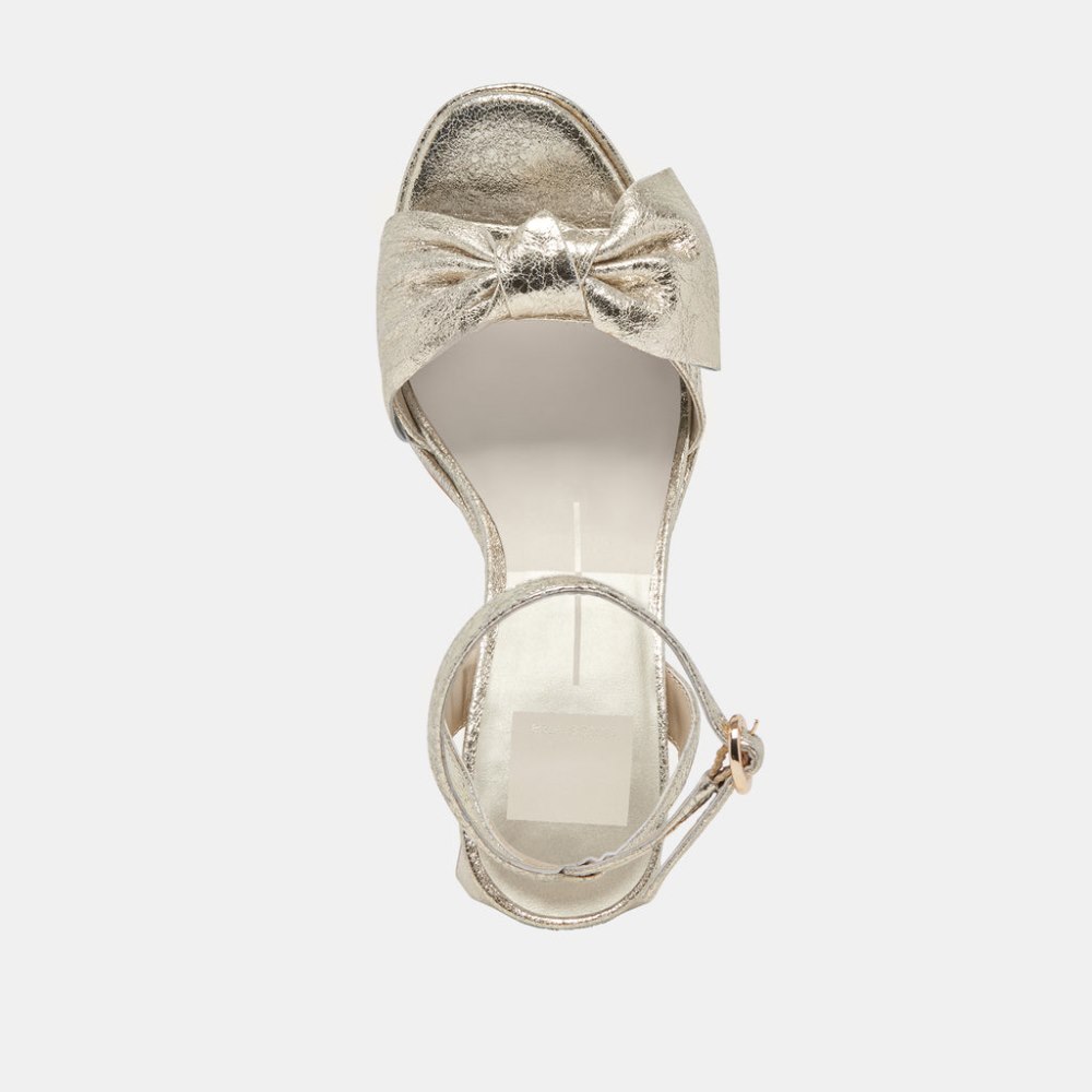 Dolce Vita Pacie Heels Platinum Distressed Leather