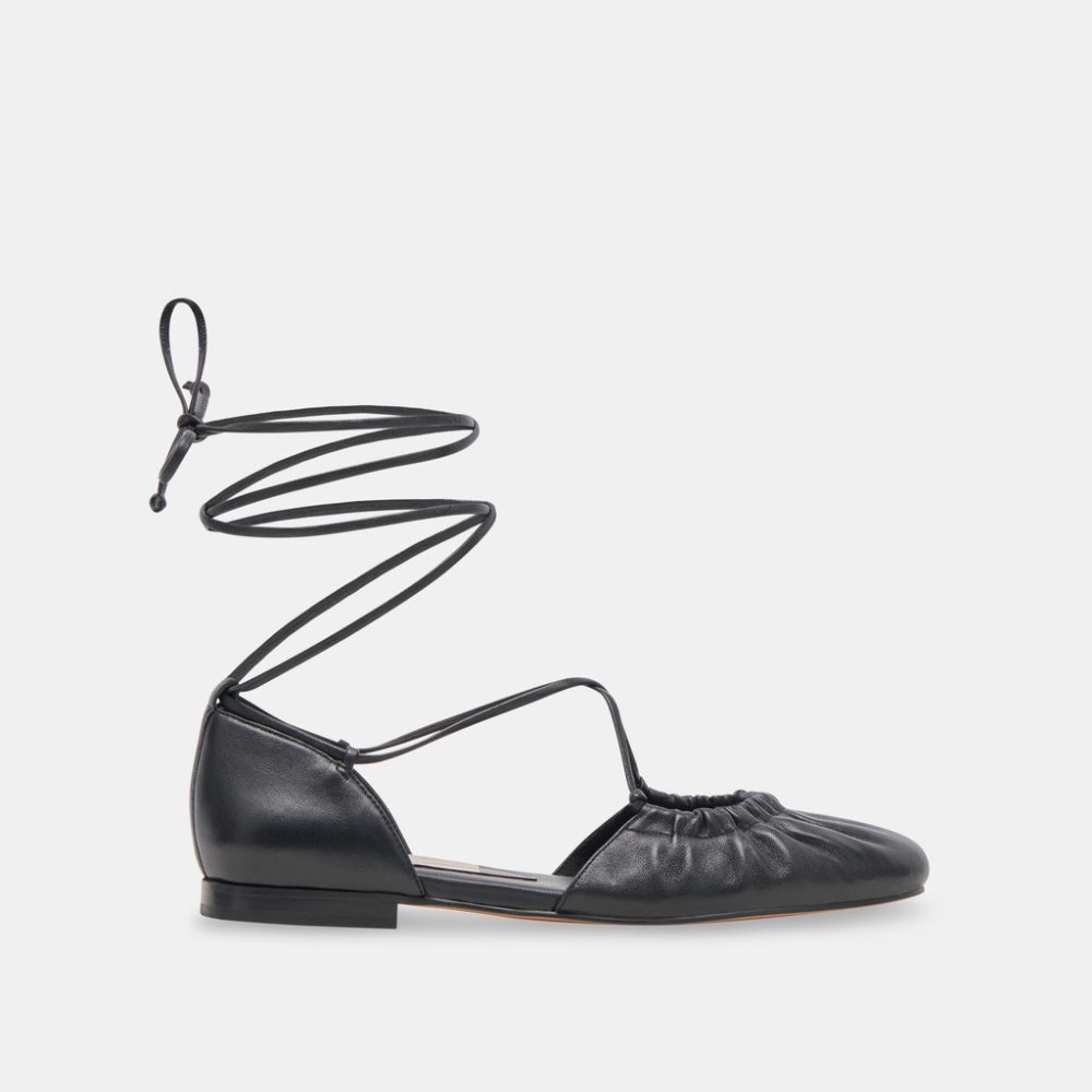 Dolce Vita Cancun Ballet Flats Black Leather